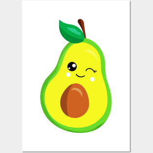 Avocado Costume Vegan Winking Cute Avocado Girls Kids gift Posters and Art